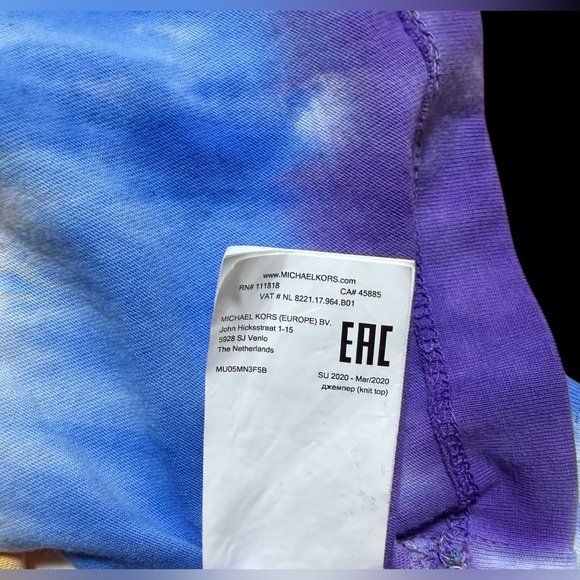 Michael Kors Red and Yellow Tie-Dye Shirt - Picture 11 of 11